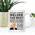 thumbnail image 2 of CTDream 11oz. Funny President Trump Coffee Mug Gag Gift, Welder, 1-Pack, Includes Gift Box, Christmas Birthday Graduation Novelty Drinking Cup Gift Ideas, 2 of 7