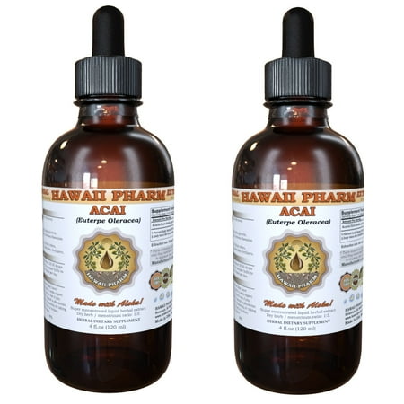 Acai (Euterpe oleracea) Tincture, Organic Berry Liquid Extract, Eutrema wasabi, Herbal Supplement 2x4 oz