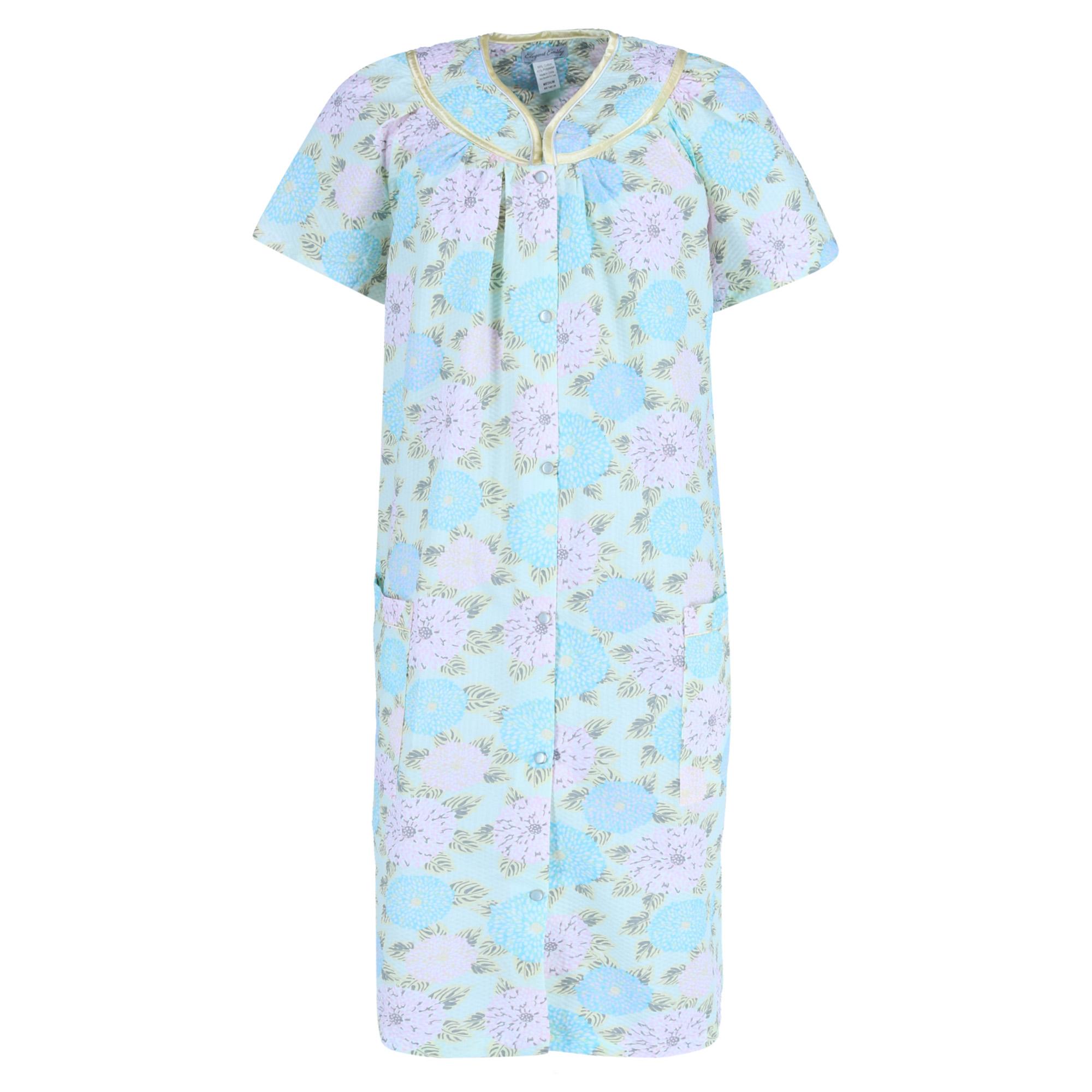 snap front duster for women