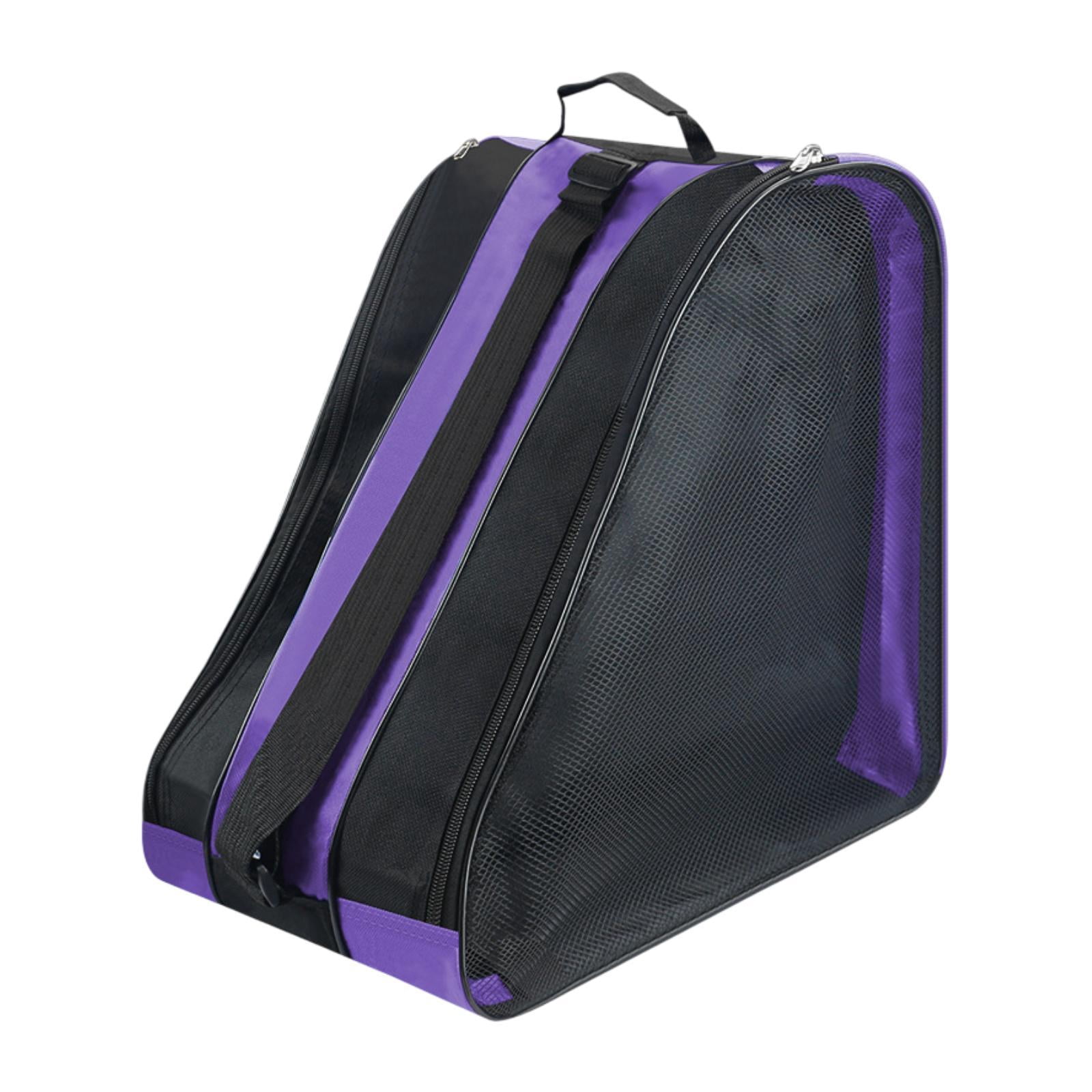 harayaa Roller Skate Bag Ice Skate Bag Load Bearing for Girls Boys Skating Shoes Storage Purple