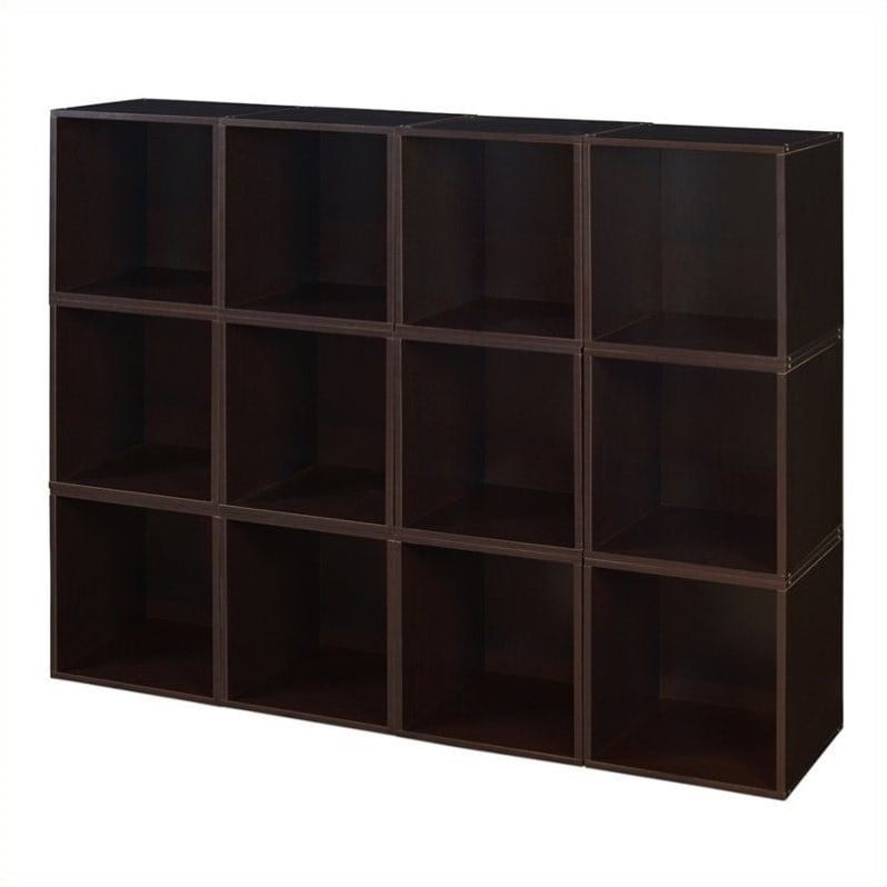 Niche Cubo 12-Cube Storage Set in Truffle with Wooden Finish - Walmart ...