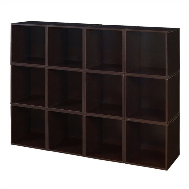 Niche Cubo 12Cube Storage Set in Truffle with Wooden Finish Walmart