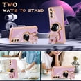 thumbnail image 3 of for Galaxy A14 5G Phone Case Astronaut Cute for Women Girls Girly Unique Purple Cases with Astronaut Hidden Stand Kickstand 6D Design Cover for Samsung Galaxy A14 5G 2023 6.6 inch, 3 of 11