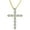 Yellow, variant on Real 925 Sterling Silver 14K White Gold Finish Round Cut White Diamond Cross Pendant Necklace Christmas Gift for Women