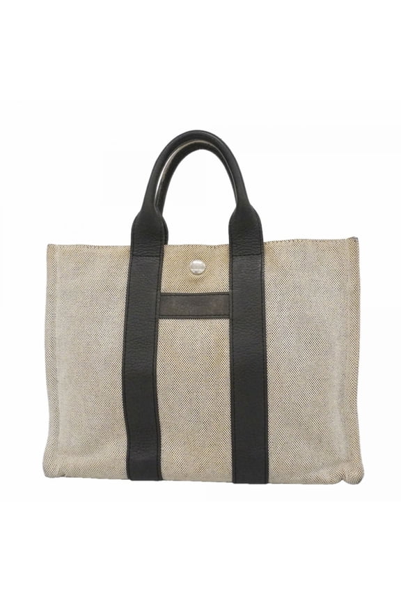 Pre-Owned Hermes Sac Arne PM Handbag, Toile H Leather, Black, Men's & Women's
