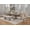 Beige, variant on Rustic 7pc Dining Set with Beige Chairs and Bench and Extendable Wood Table