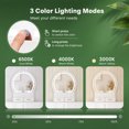 thumbnail image 4 of Small Makeup Dressing Table Vanity Set with Round 3‑Color Dimmable LED Lighted Mirror, 4 Storage Drawers, Solid Wood Legs and Cushioned Stool for Compact Bedroom,Black, 4 of 7