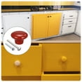 thumbnail image 6 of Uxcell 5pcs Ceramic Drawer Knobs Mushroom Shape Door Pull Handles Red 38x28mm, 6 of 6