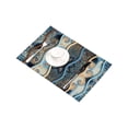 thumbnail image 3 of MKHERT Modern Ornamental Mosaic Tile Floral Patterns Relief Waves Placemats Table Mats for Dining Room Kitchen Table Decoration 12x18 inch,Set of 4, 3 of 4