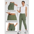 thumbnail image 4 of Pantalones BALEAF para mujer, de viaje, ligeros y elásticos, color verde militar, talla L, 4 of 7
