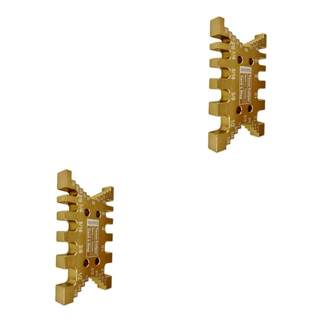 Scienceny Tenon Caliper Saw Table Machine Tool Regla de medición para herramientas de carpintería Gold Oro 2piezas