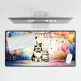 thumbnail image 4 of Happy Birthday to Shetland Sheepdog Kitten Party Balloons Cake Desk Mat Full Keyboard Mouse Pad Sheltie Dog Lover Gifts Large Mousepad - 00027, 4 of 5