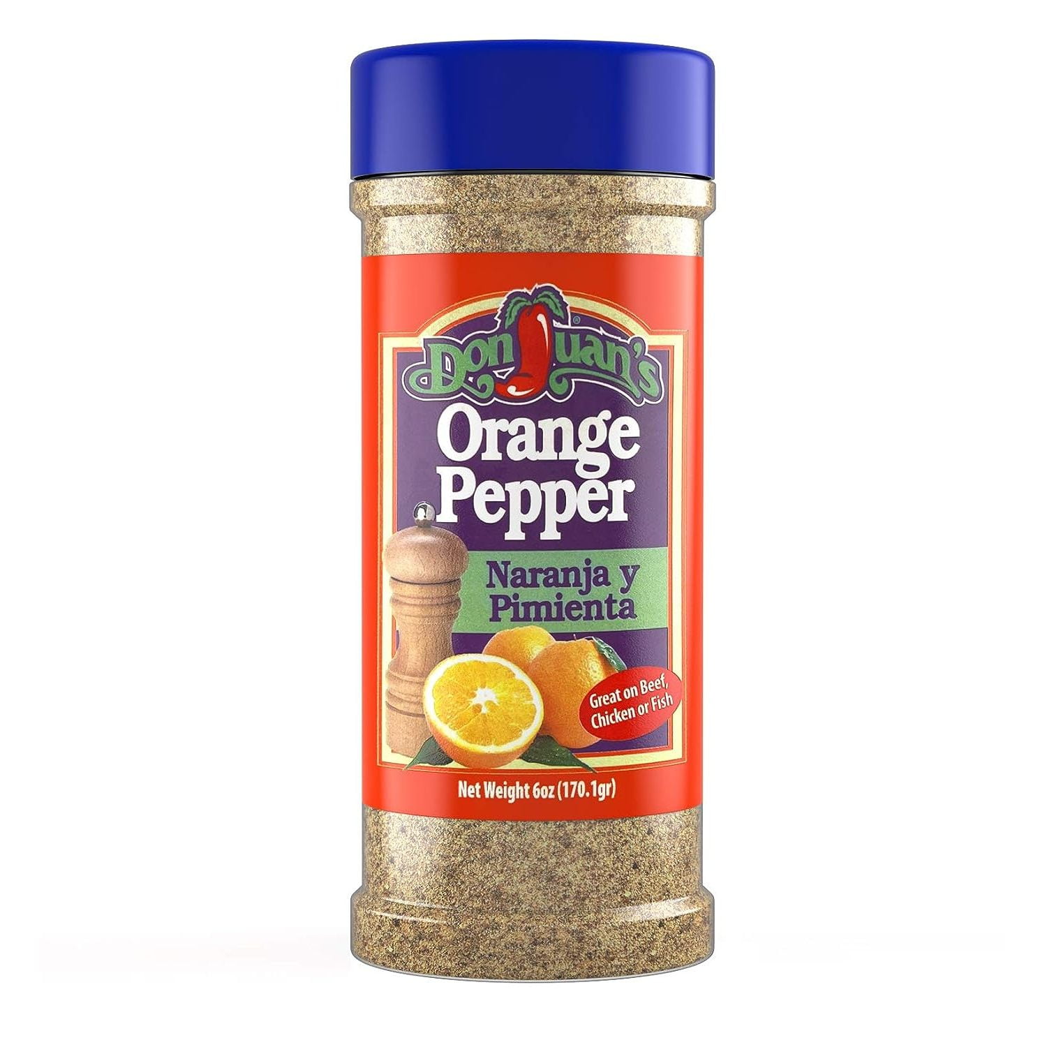 Don Juan’s Orange Pepper, all-purpose TexMex Seasoning (6oz.) the perfect  seasoning for meal preps, chicken and seafood recipes