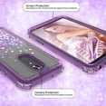 thumbnail image 4 of LG Stylo 4 Case, LG Stylo 4 Plus Case, LG Stylo 4 Phone Case,Three Layer Hard Clear Glitter Sparkle 3D Flowing Liquid Heavy Duty Sturdy Shockproof Protective Bling Case for LG Stylo 4 - Purple, 4 of 6