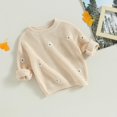 thumbnail image 3 of Baby Girl Boy Knit Sweater Long Sleeve Round Neck Sweatshirt Pullover Top Fall Winter Warm Clothes, 3 of 6