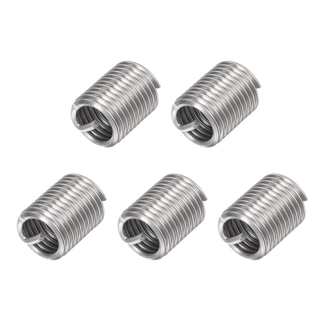 Unique Bargains 1/2-13 UNC 2.0D 304 Acier Inoxydable Inserts Filetés Manchon de Réparation de Vis 5 Pack