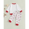 thumbnail image 5 of Baby Toddler 2Pcs Spring Outfits 0 6 12 18 24 Months 2T 3T Long Sleeve Sweatshirt and Baseball Print Pants Set Toddler Clothes, 5 of 9