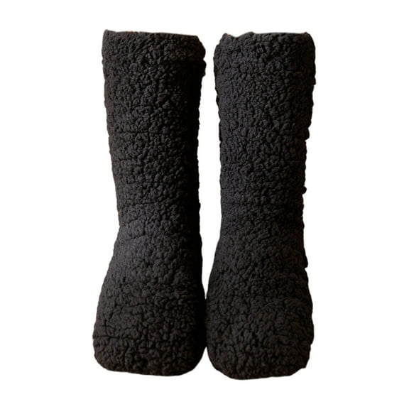 ievspot 1 Pair Women Winter Socks Mid-tube Thick Thermal Insulation Home Bedroom Wear Floor Socks Knitted Daily Wear Sport Socks