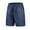 Dark Blue, variant on Men Solid Ice Silk Relaxed Breathable Sport Half Shorts Pants