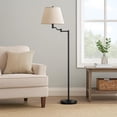 thumbnail image 6 of Benjara 3 Way Metal Body Floor Lamp with Swing Arm & Conical Fabric Shade- Black, 6 of 7