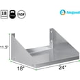 thumbnail image 2 of Express KitchQuip 24" Long x 18" Deep Stainless Steel Wall Shelf with Side Guards, 2 of 6