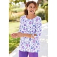 thumbnail image 6 of Woman Within Plus Size Perfect Three-Quarter Tie-Sleeve Tee, 6 of 6