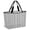 Gray,White, variant on Modern Minimalist Beach Bag for Women, Large Breathable Mesh Beach Tote Bag, Country Leaf Stripes Lines Black Sandproof Lightweight Travel Bags for Vacation Picnic Swimming Pool 15.7"x15.7"x9.1"