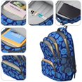 thumbnail image 4 of Paisley and Floral Blue Pattern Cute School Backpack Bag with Padded Back and Adjustable Shoulder Straps 16.9 X 12.6 X 5.9 Inches, 4 of 5