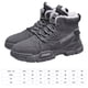 thumbnail image 2 of Botas Trabajo Forrado De Piel Hombres Zapatos Altos Ligeros Con Cordones (44) Gris, 2 of 9
