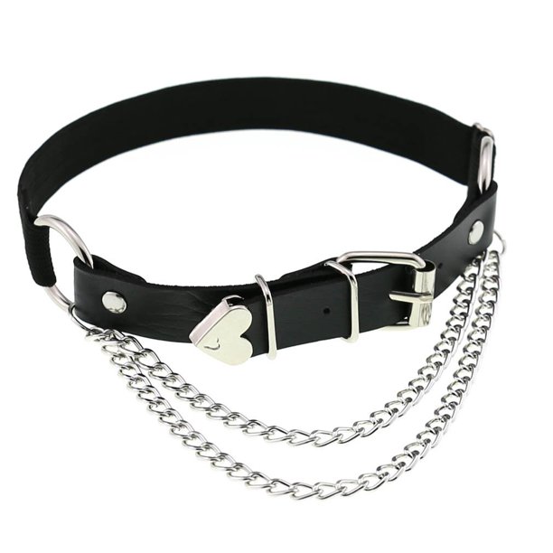 Sexy mujer elástico Pu cuero pierna anillo liguero Lencería cinturón Punk corazón remache muslo anillo Goth Harajuku arnés medias liguero Tan Jianjun unisex