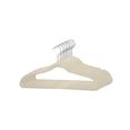 thumbnail image 1 of Velvet Flocked Suit Hanger, (Pack of 25), Ivory, 1 of 4