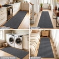 thumbnail image 4 of JAATOP 3' x 10' Runner Rug, Non Slip Entryway Rug with TPR Backing, Low Profile Runner Mat for Kitchen, Bedroom, Dark Gray, 4 of 8