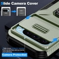 thumbnail image 4 of For Google Pixel 11 / 11 Pro Slim Fit Shockproof Hybrid with Slide Camera Cover & Rotated Ring Kickstand, [Military-Grade] Phone Case,Alpine Green,For Pixel 11 / 11 Pro, 4 of 8