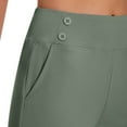 thumbnail image 6 of AherBiu Capri Dress Pants for Women Yoga Capris Stretch Straight Slim Leg High Waisted Cropped Athletic Leggings with Pockets, 6 of 9
