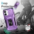 thumbnail image 5 of Funda para GANGXUN iPhone 16 - Soporte metálico, Función magnética, Morado, 5 of 5