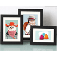 thumbnail image 1 of Juego de 3 marcos de fotos para exhibición de mesa o montaje en pared Vidrio HD de madera de pino macizo Fokelyi ZJWJ099-2, 1 of 3