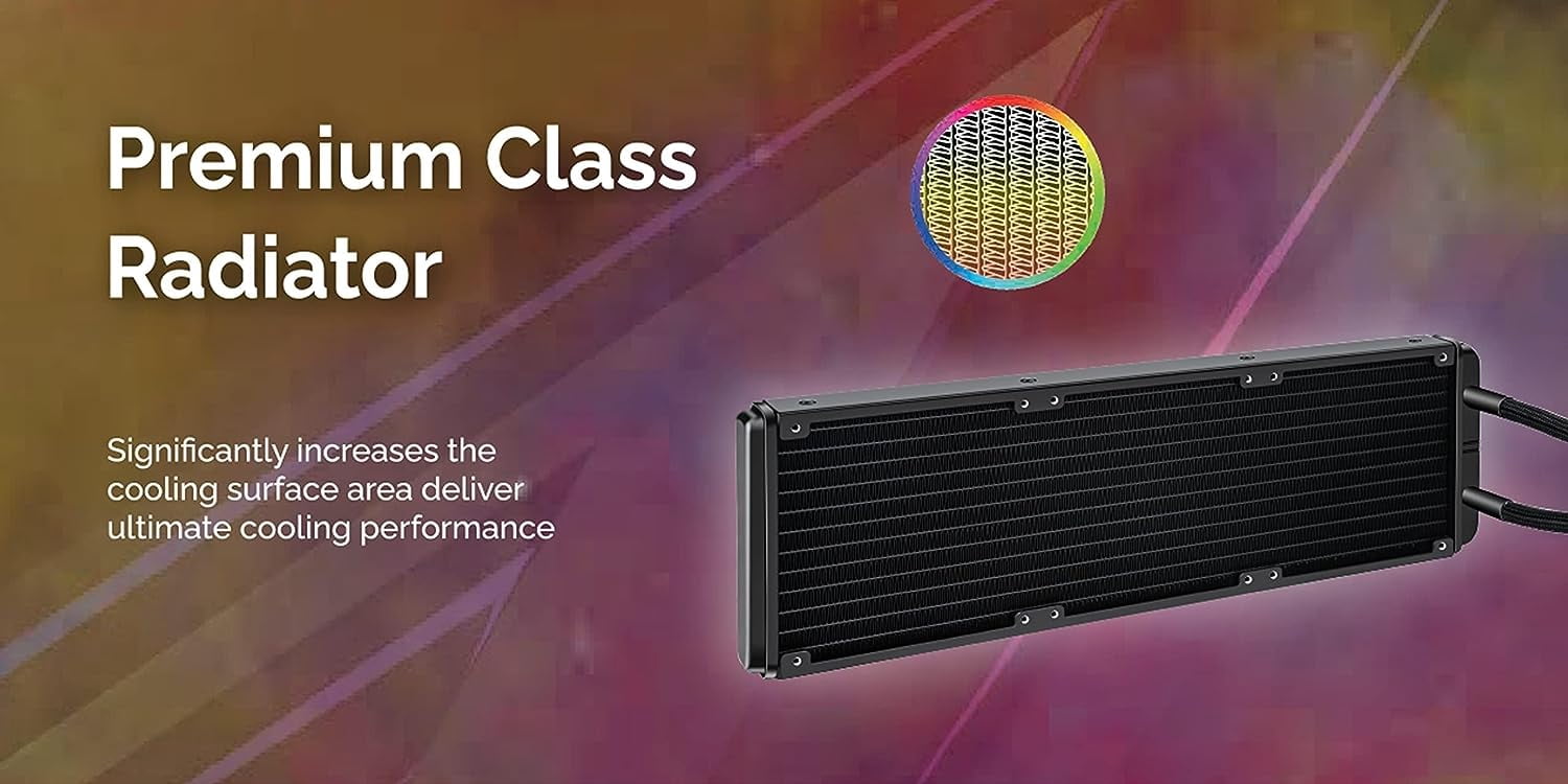 Gelid Solutions CC-AIO-120-A Liquid 120 CPU AIO Water Cooler 120mm RGB Fan 750-1800 RPM AM5 & LGA 1700 Compatible