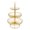 Golden Top Ring, variant on 3 Layer Vegetable Fruit Wire Basket Stand Detachable Tray for Kitchen Sturdy Black Top Bird