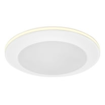 Maxxima 6 in. Flush Mount LED Disk Light with Night Light, Ceiling Fixture, 5 CCT 2700K-5000K 800 Lumens, Dimmable