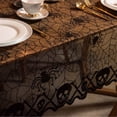thumbnail image 5 of Halloween Lace Tablecloth Skull Border Spider Web For Halloween Party Decor 53"x72", 5 of 7