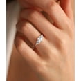 thumbnail image 2 of vylahjewellery Plated White Gold Women's Wedding Ring for Her Genuine 2 Ct Princess Cut Moissanite Diamond Ring Beautiful Engagement Ring, 2 of 4