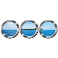thumbnail image 2 of VWAQ Scenic Ocean Sticker Portholes - Tropical Island Wall Decor - SPW4 (24" Variation, Silver), 2 of 2