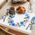 thumbnail image 3 of Spring Flower Wreath Placemats Set of 1, Country Watercolor Blue Purple Floral Bud Leaf Non-Slip Place Mats Washable Table Mats for Kitchen Dining Table Decorations Indoor/Outdoor, 3 of 9