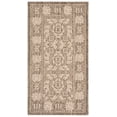 thumbnail image 2 of SAFAVIEH Courtyard Charlotte Floral Indoor/Outdoor Area Rug, 4' x 5'7", Coffee/Sand, 2 of 6