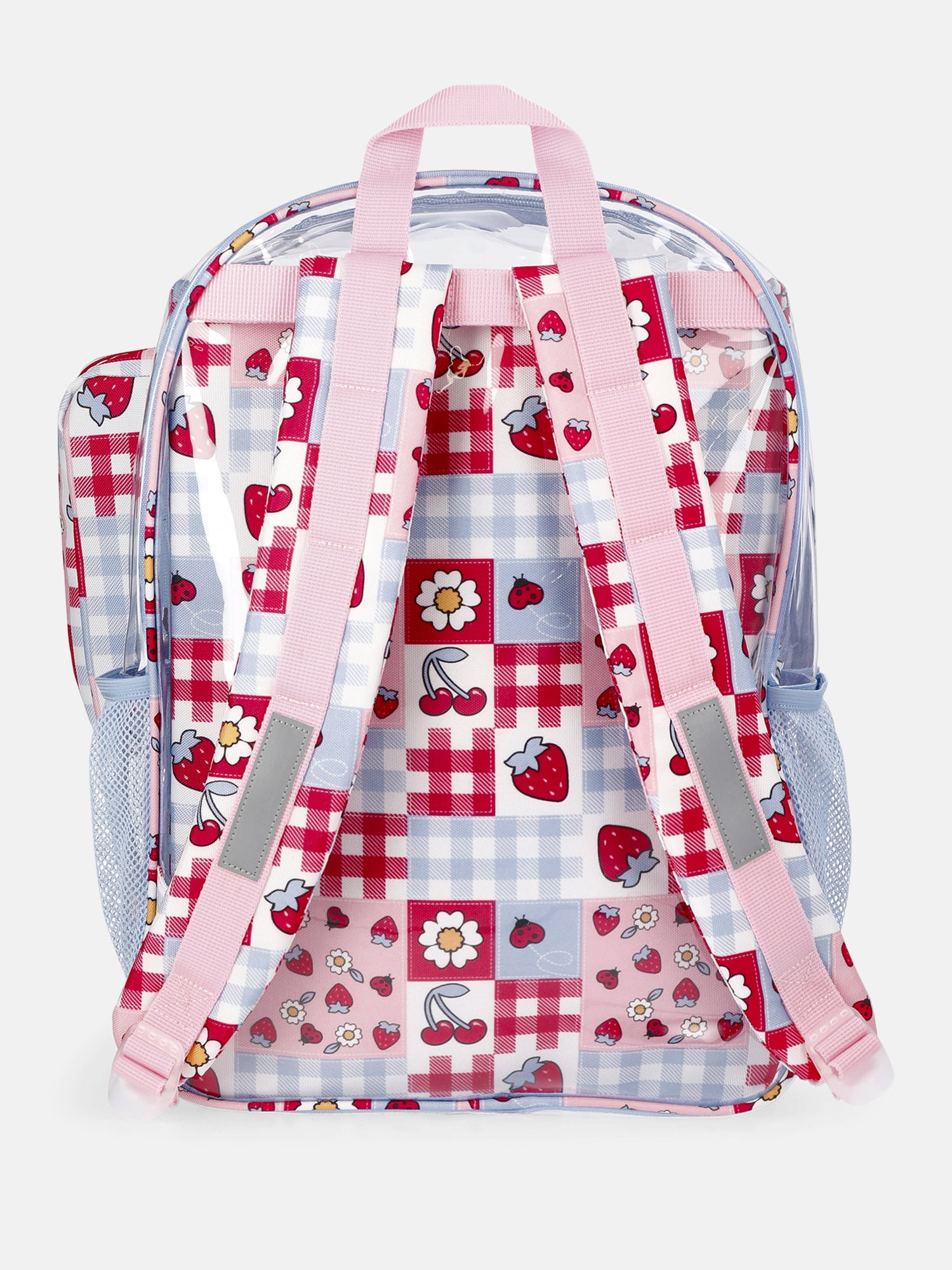 Wonder Nation Kids' Clear Berry 17" Backpack, Lunch Tote, Laptop Sleeve and Pouch Set, 4-Piece