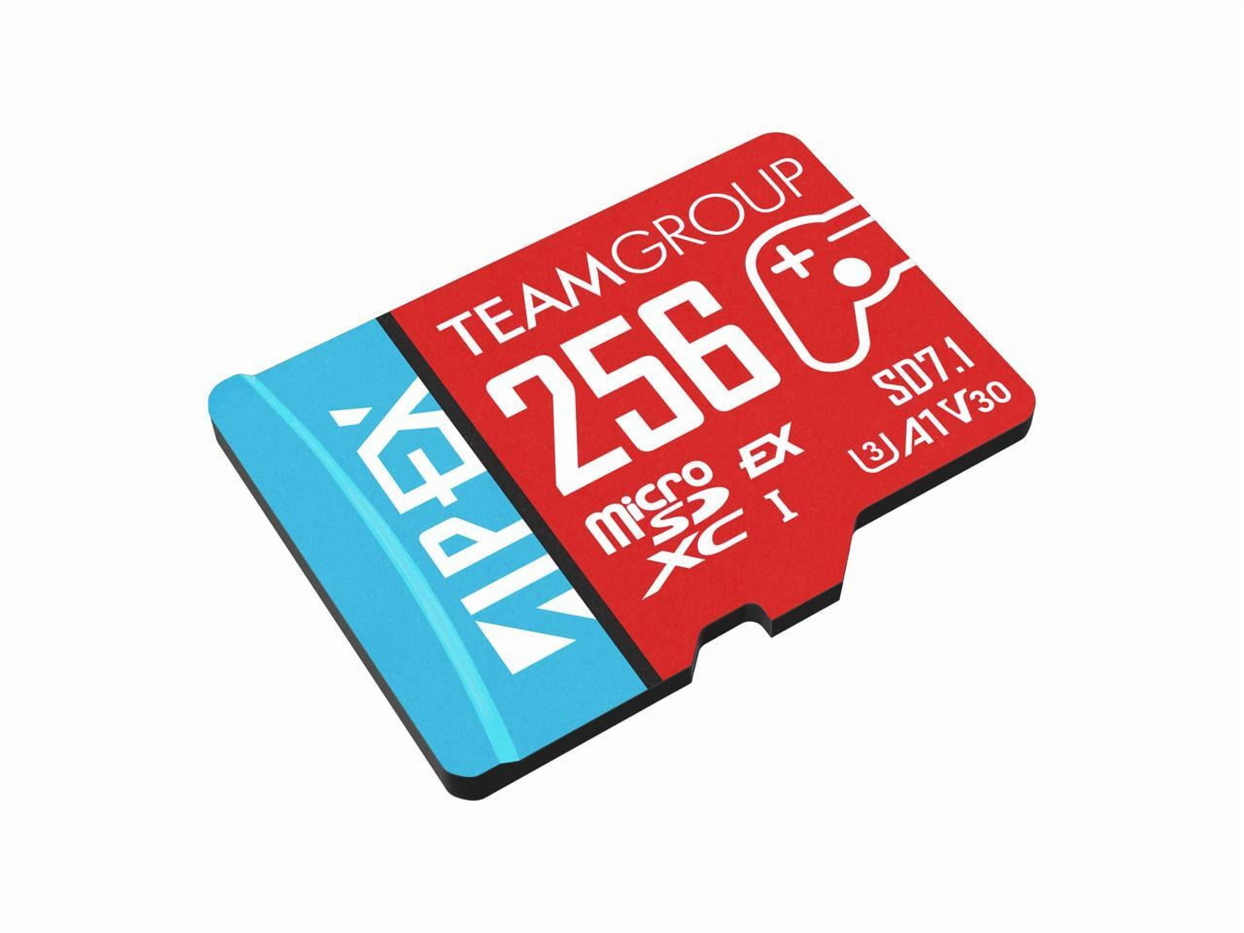 Team 256GB APEX SD7.1 MicroSD Express UHS-I/U3 Memory Card with Adapter, compatible with Nintendo-Switch2, Steam Deck, and ROG Ally, Speed Up to 800MB/s(TAPMSDE256GIV30A102)