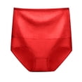 thumbnail image 4 of Aayomet sous-Vêtements Sans Couture pour Femmes Culottes en Coton Extensible Douces et Confortables (Rouge, L), 4 of 4
