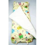 SoHo Nap Mat for Toddlers, Froggies Adventure, With Pillow and Carrying Strap for Preschool or Daycare
