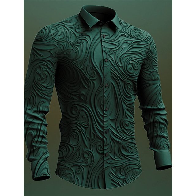 Camisas hawaianas de manga larga para hombre, camisa clásica con gráficos geométricos, camisa de moda para hombre y mujer, blusa de playa de talla grande, ropa para hombre