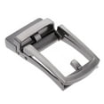 thumbnail image 5 of Men Alloy Leather Belt Automatic Slide Buckle Replacement Gunmetal Gray, 5 of 8